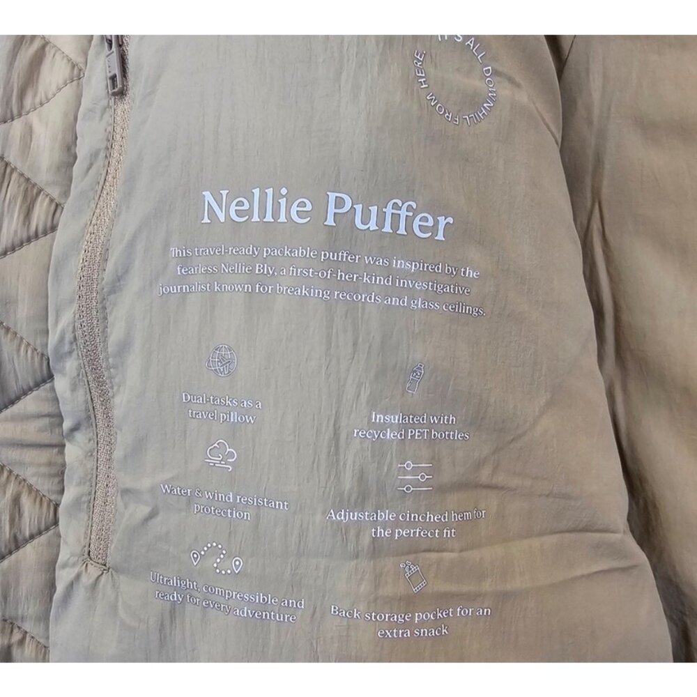 Halfdays Chai Tan Nellie Puffer Jacket, new with tags, large - Picture 6 of 7